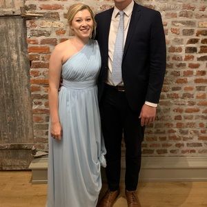 Azazie bridesmaid dress in sky blue